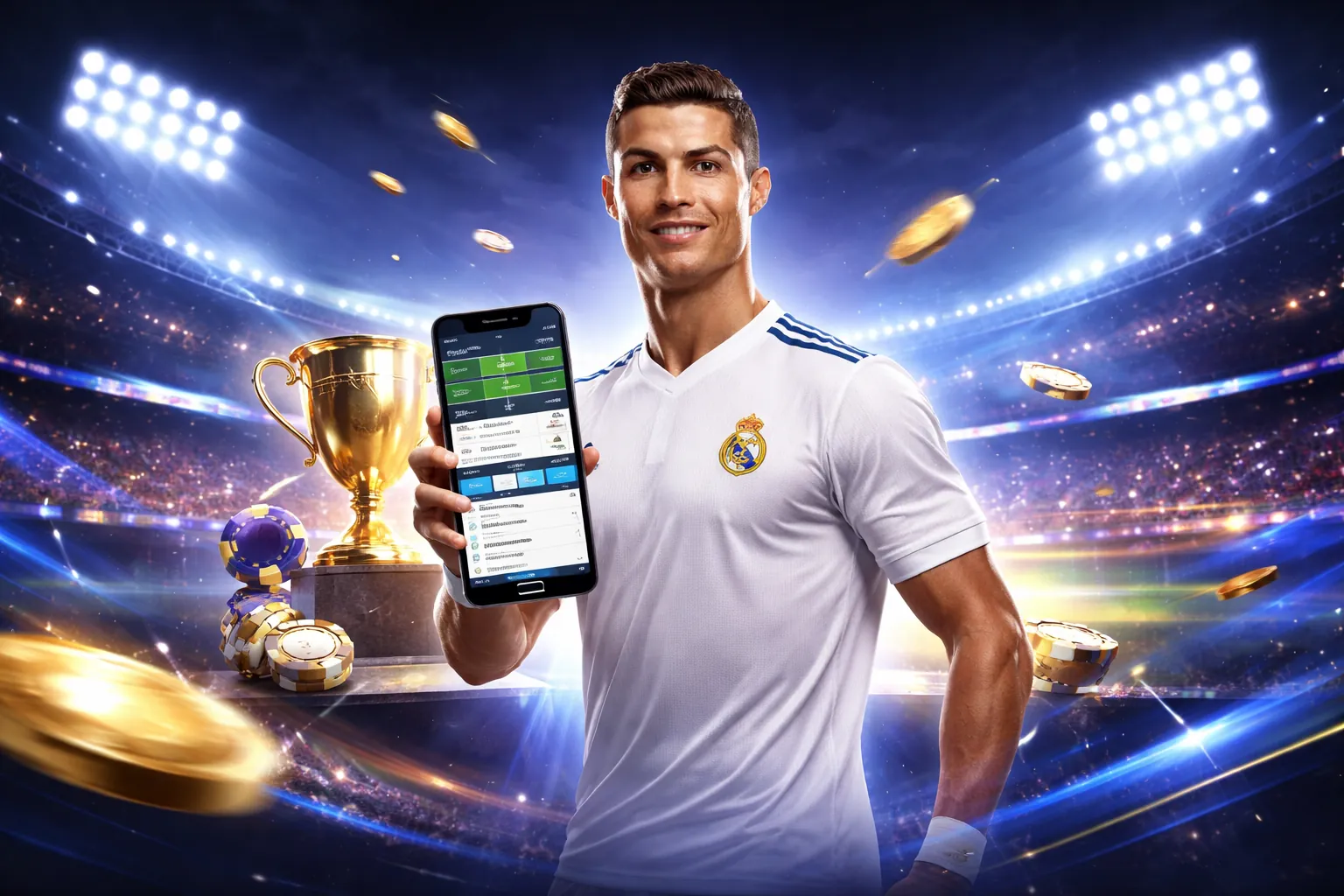 Hình nền 1xBet Region với sân vận động sôi động
